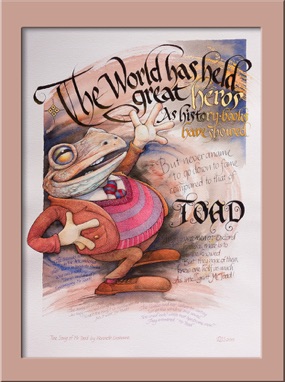 Mr Toad Calligraphy
